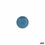 Plato Llano Ariane Ripple Cerámica Azul (10 cm) (24 Unidades)