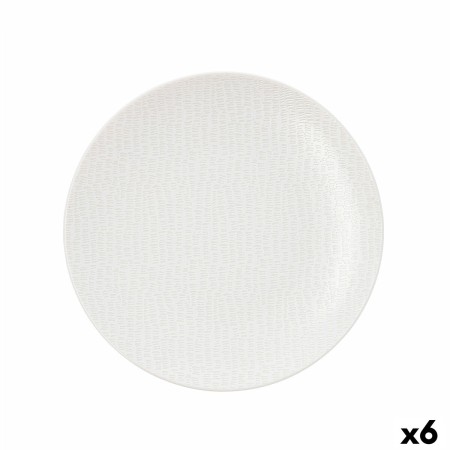 Assiette plate Ariane Ripple Céramique Blanc (22 cm) (6 Unités)