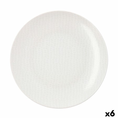 Plato Hondo Ariane Coupe Ripple Cerámica Blanco (20 cm) (6 Unidades)