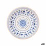 Plato de Postre Quid Vita Tribal Cerámica Azul (19 cm) (12 Unidades)