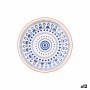 Assiette creuse Quid Vita Tribal Céramique Bleu (ø 21,5 cm) (12 Unités)