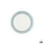 Plato de Postre Quid Allegra Aqua Cerámica Bicolor (19 cm) (12 Unidades)