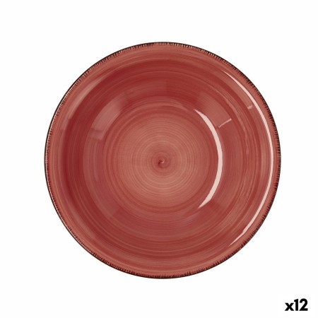 Plato Hondo Quid Vita Cerámica Rojo (ø 21,5 cm) (12 Unidades)