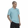 Polo de Manga Corta Hombre Adidas Clubhouse Turquesa