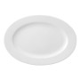 Plato Llano Ariane Prime Ovalado Cerámica Blanco (38 x 25 cm) (6 Unidades)