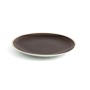 Plato Llano Ariane Terra Cerámica Marrón (Ø 21 cm) (12 Unidades)