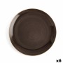 Plato Llano Ariane Terra Cerámica Marrón (Ø 31 cm) (6 Unidades)