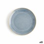 Plato Llano Ariane Terra Cerámica Azul (Ø 21 cm) (12 Unidades)