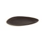 Plato Llano Ariane Terra Triangular Cerámica Marrón (Ø 29 cm) (6 Unidades)