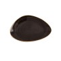 Plato Llano Ariane Terra Triangular Cerámica Marrón (Ø 29 cm) (6 Unidades)