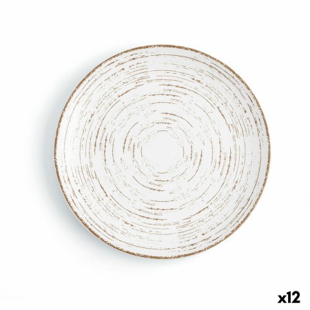 Plato Llano Ariane Tornado Cerámica Bicolor (Ø 21 cm) (12 Unidades)