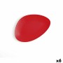 Assiette plate Ariane Antracita Triangulaire Céramique Rouge (Ø 29 cm) (6 Unités)