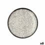 Plato Llano Ariane Rock Cerámica Negro (Ø 27 cm) (6 Unidades)