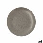 Plato Llano Ariane Oxide Cerámica Gris (Ø 27 cm) (6 Unidades)