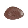 Plato Llano Ariane Oxide Triangular Cerámica Marrón (Ø 29 cm) (6 Unidades)
