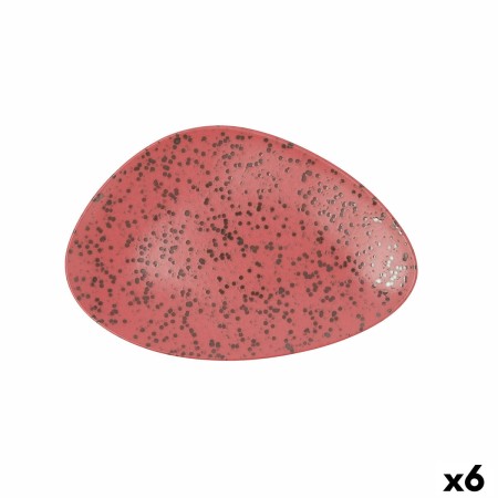 Plato Llano Ariane Oxide Triangular Cerámica Rojo (Ø 29 cm) (6 Unidades)