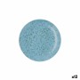 Plato Llano Ariane Oxide Cerámica Azul (Ø 21 cm) (12 Unidades)