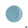 Assiette plate Ariane Oxide Céramique Bleu (Ø 24 cm) (6 Unités)