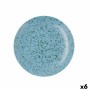 Plato Llano Ariane Oxide Cerámica Azul (Ø 27 cm) (6 Unidades)