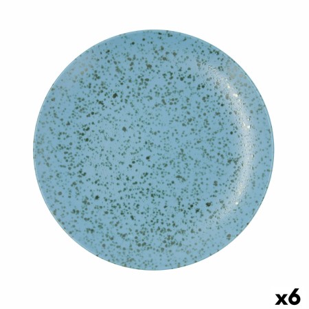 Plato Llano Ariane Oxide Cerámica Azul (Ø 31 cm) (6 Unidades)