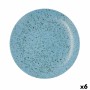 Plato Llano Ariane Oxide Cerámica Azul (Ø 31 cm) (6 Unidades)