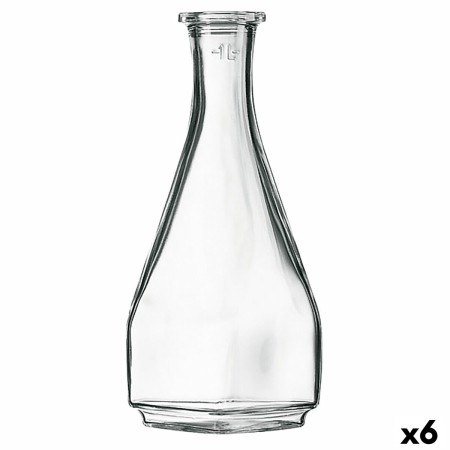 Botella Arcoroc Cuadrado Transparente Vidrio (1 L) (6 Unidades)