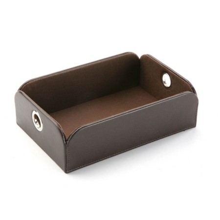 Vide-poches Versa Marron Cuir Synthétique Métal (13 x 6,5 x 20 cm)