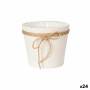 Cache-pot 18 x 16 cm Tissu Blanc Plastique (24 Unités)