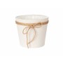 Cache-pot 18 x 16 cm Tissu Blanc Plastique (24 Unités)