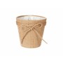 Cache-pot 12,5 x 12 x 12,5 cm Lien Marron Tissu Plastique (24 Unités)