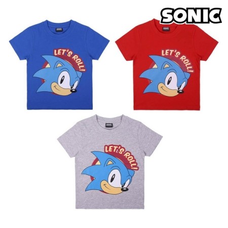 T shirt à manches courtes Enfant Sonic Rouge