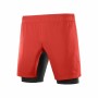 Short de Sport Salomon TwinSkin Rouge