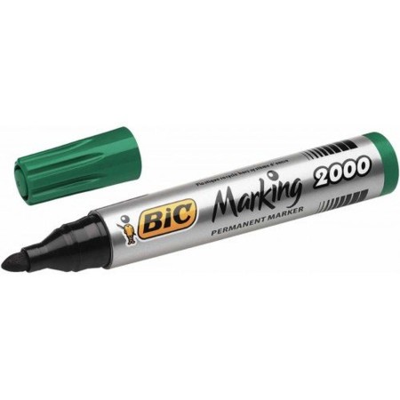 Rotulador permanente Bic Marking 2000 Verde 12 Unidades