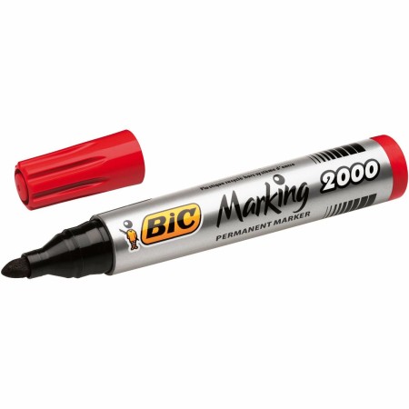 Marqueur permanent Bic Marking 2000 Rouge 12 Unités