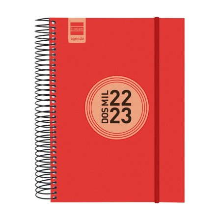 Agenda Finocam 2022-2023 Escolar Rojo (17 x 21,2 x 2,5 cm)