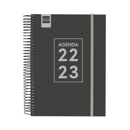 Agenda Finocam 2022-2023 Escolar Negro Cuarto (17 x 21,2 x 2,2 cm)