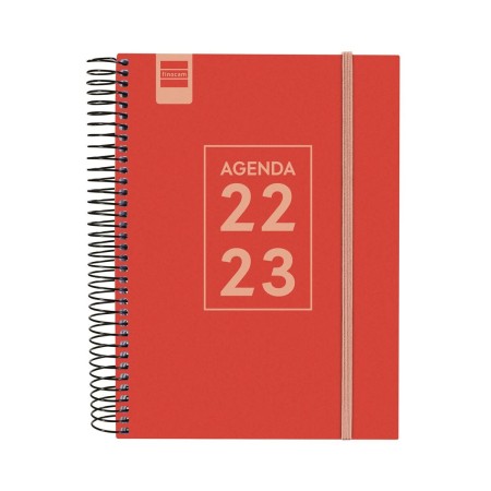 Agenda Finocam 2022-2023 Escolar Rojo Cuarto (17 x 21,2 x 2,2 cm)