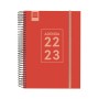 Agenda Finocam 2022-2023 Escolar Rojo Cuarto (17 x 21,2 x 2,2 cm)