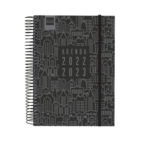 Agenda Finocam 2022-2023 Scolaire Noir quarto (17 x 21,2 x 2,2 cm)