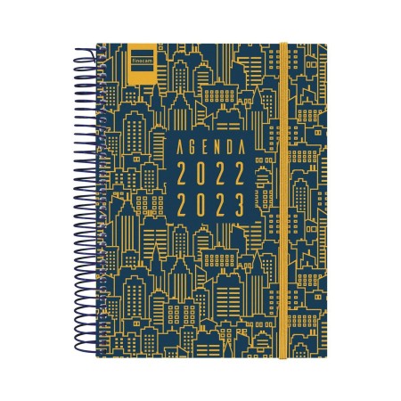 Agenda Finocam 2022-2023 Escolar Azul Cuarto (17 x 21,2 x 2,2 cm)