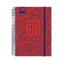 Agenda Finocam 2022-2023 Escolar Rojo Cuarto (17 x 21,2 x 2,2 cm)