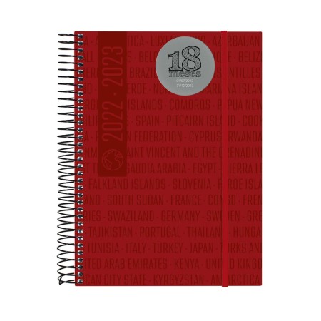 Agenda Finocam ESPIRAL E10 2022-2023 Rouge Scolaire (15,5 x 21,2 cm)