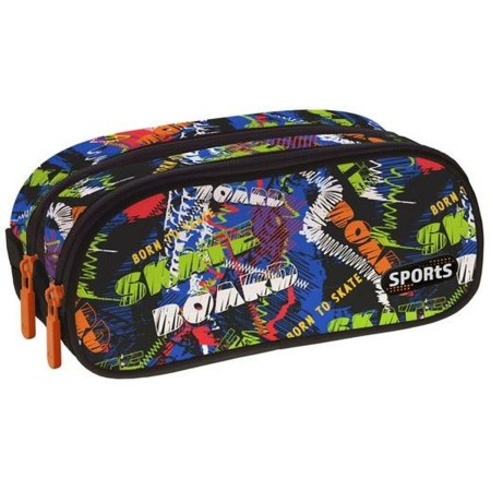 Trousse Fourre-Tout Double Grafoplas Sports Skate Multicouleur (24,5 x 9,5 cm)