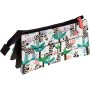 Trousse Fourre-Tout Triple Grafoplas Free Life Zebra Multicouleur (23,5 x 12 x 14 cm)