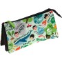 Trousse Fourre-Tout Triple Grafoplas Revolution Green Multicouleur (23,5 x 12 x 14 cm)