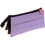 Portatodo Triple Grafoplas Mafalda Morado (23,5 x 12 x 14 cm)