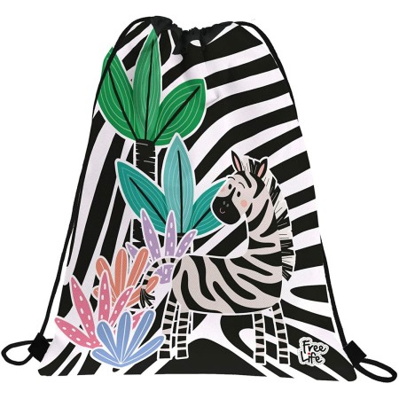 Sac à dos serré par des ficelles Grafoplas Free Life Zebra Multicouleur (36 x 47 cm)