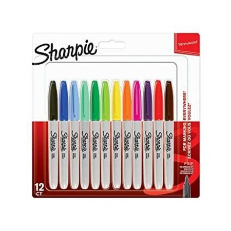 Ensemble de Marqueurs Sharpie 2065404 Multicouleur 12 Pièces