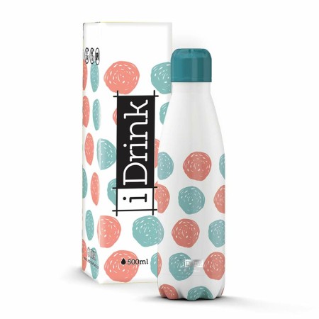 Bouteille Thermique iTotal Dots Blanc Acier inoxydable (500 ml)