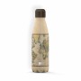 Botella Térmica iTotal Beige Mapamundi Acero Inoxidable (500 ml)